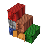 3D-printed Shipping container