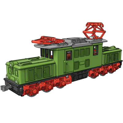 3D-printed Heavy crocodile locomotive