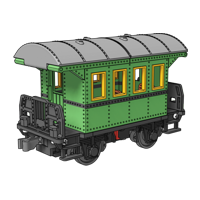 3D-printed Passenger retro steel wagon