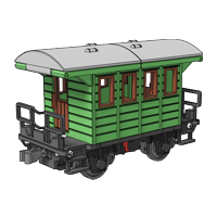 3D-printed Passenger retro wooden wagon