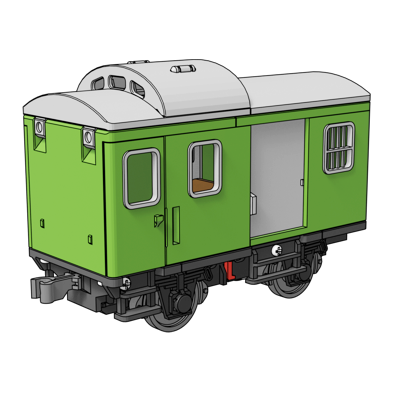 3D-printed Railway baggage car