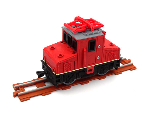 3D-printed Small electric locomotive