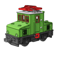 3D-printed Small electric locomotive