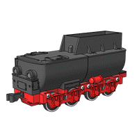 3D-printed Tub-style tender